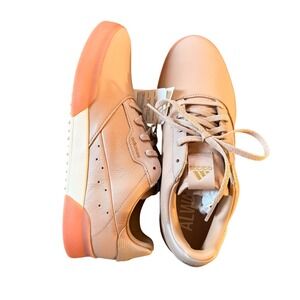 NWT Adidas W Adicross Retro Golf Shoes Women Sz 7.5 Peach Pink Leather Sneakers